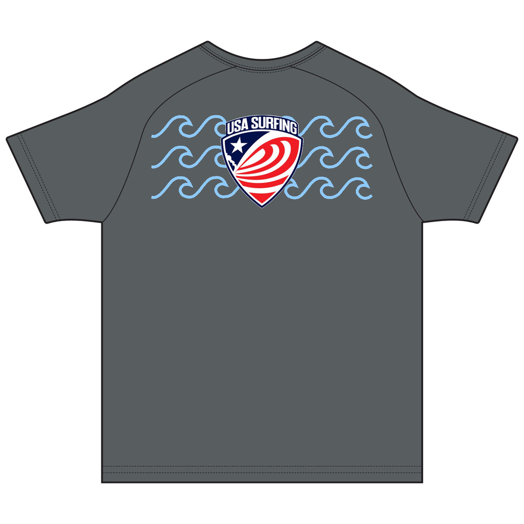 Patriotic USA Rashguard Tee — America 250 Wave Graphic