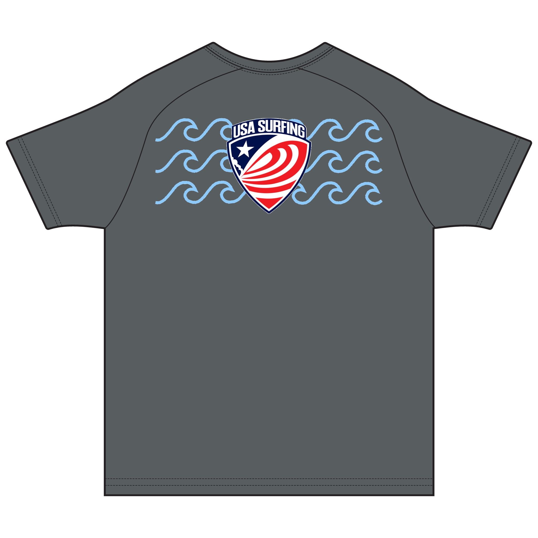 Patriotic USA Rashguard Tee — America 250 Wave Graphic