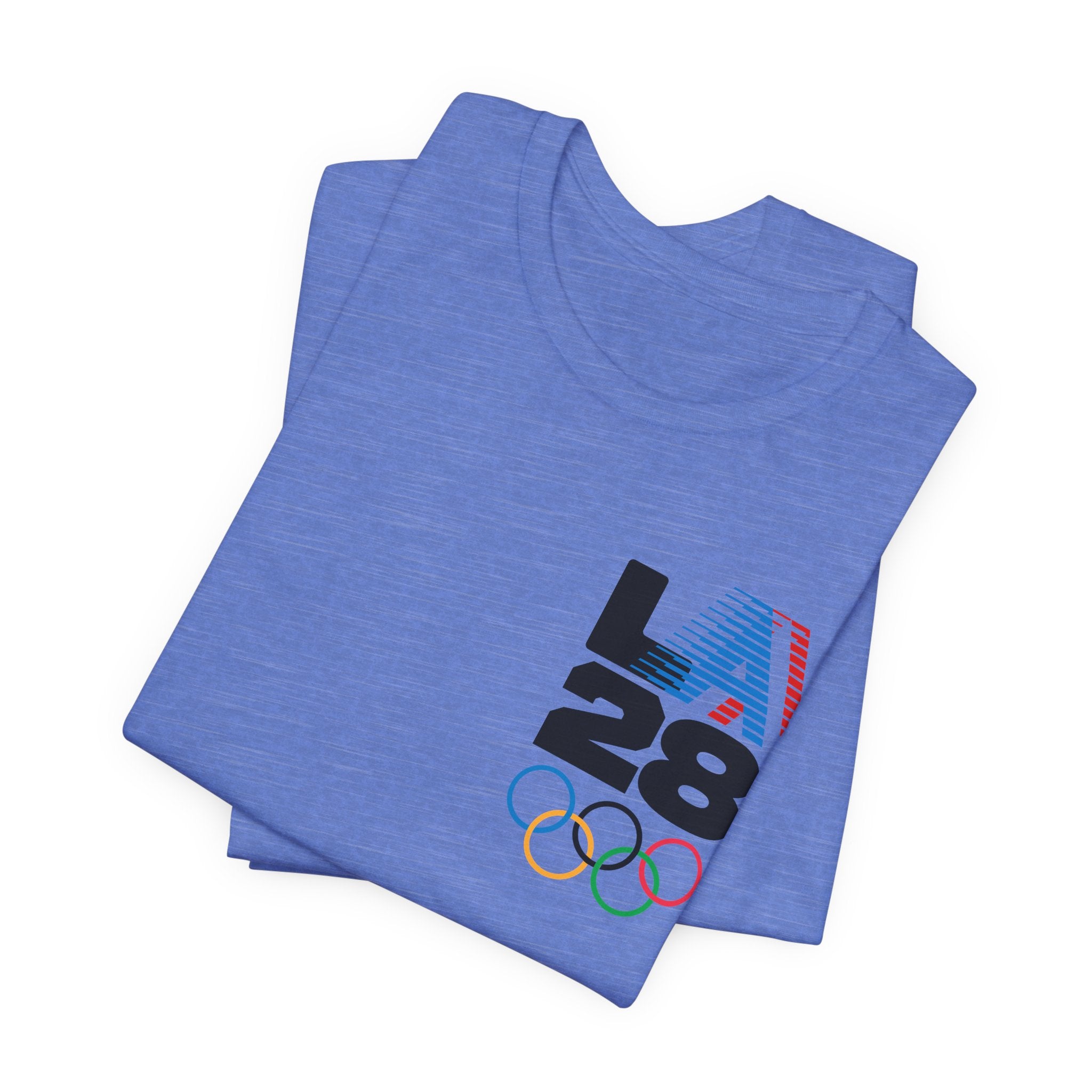 LA 28 Olympic USA T-Shirt — Vintage Olympic Rings Tee