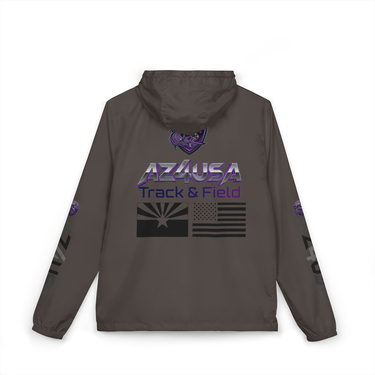 AZ4USA Track & Field Windbreaker Jacket — Mesa Arizona Camo Full-Zip