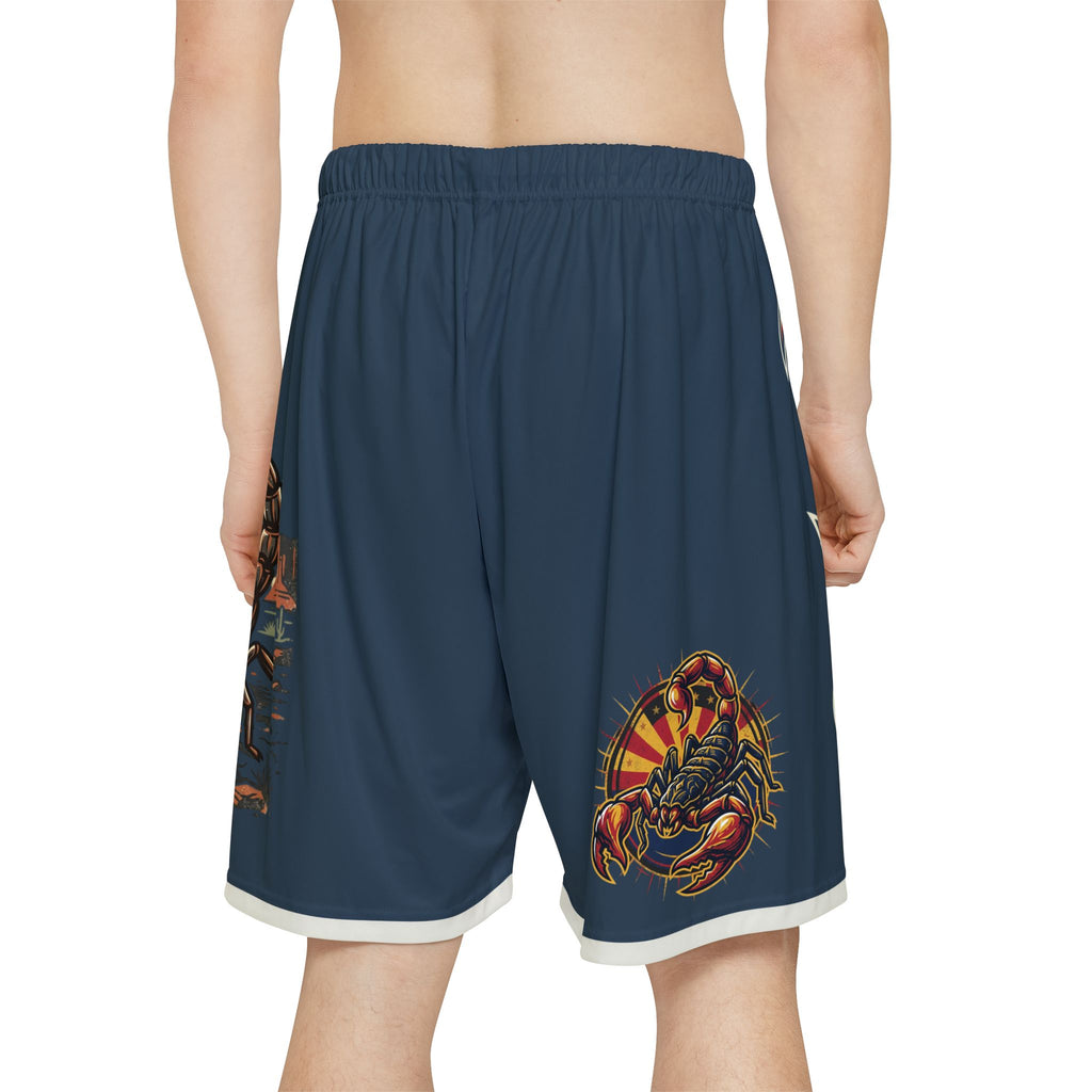 AZ4USA Scorpion Desert Graphic Sports Shorts — Men's Athletic AOP
