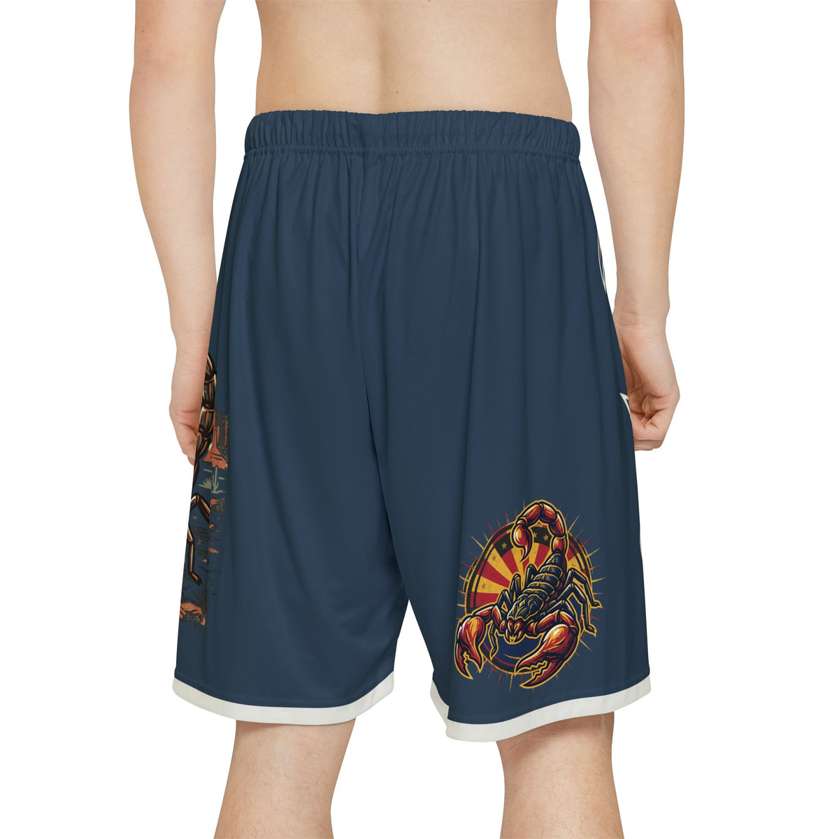 AZ4USA Scorpion Desert Graphic Sports Shorts — Men's Athletic AOP