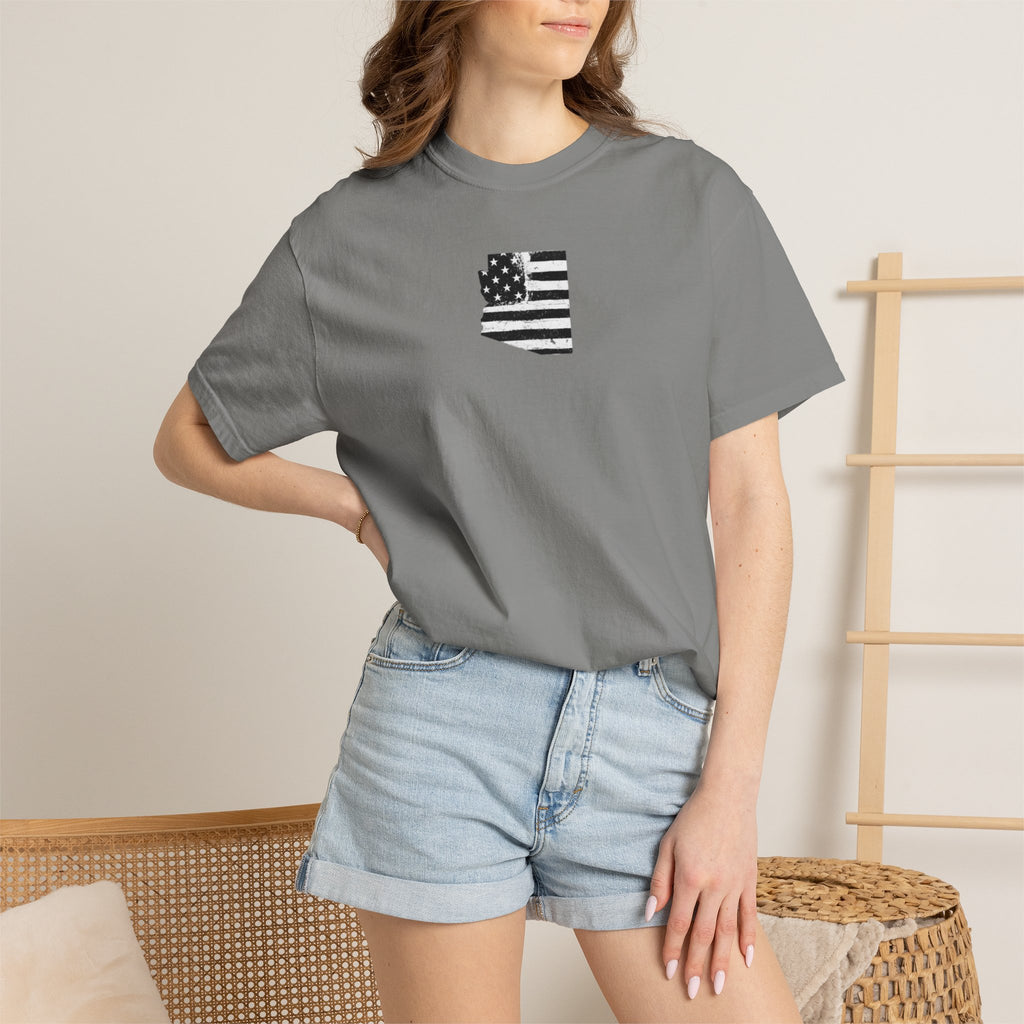 Arizona Flag Tee - Born in America, American Pride Shirt, Unisex Graphic T-Shirt, Arizona Themed Apparel, Patriotic Gift
