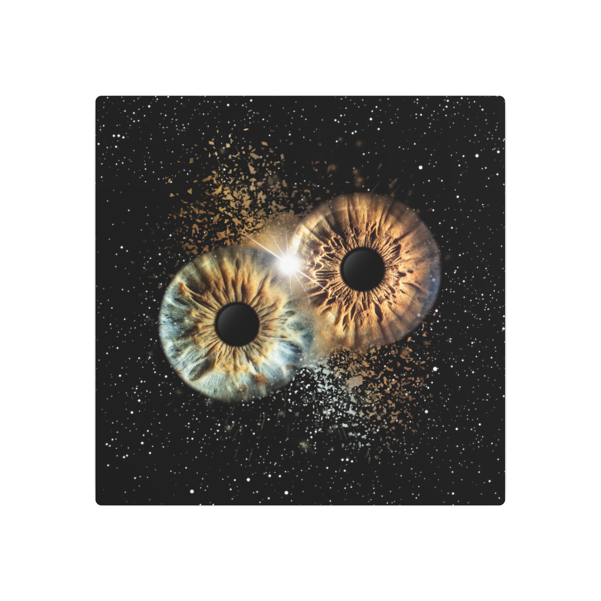 Iridescent Eye Metal Art Sign — Cosmic Iris Wall Decor
