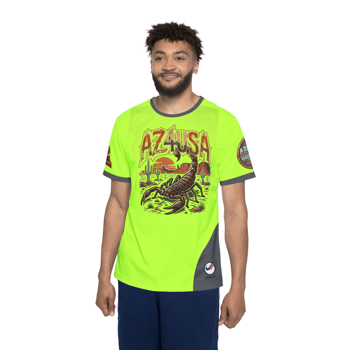 Scorpion Desert Team Jersey – 'Team Az4USA' Neon Sports Shirt