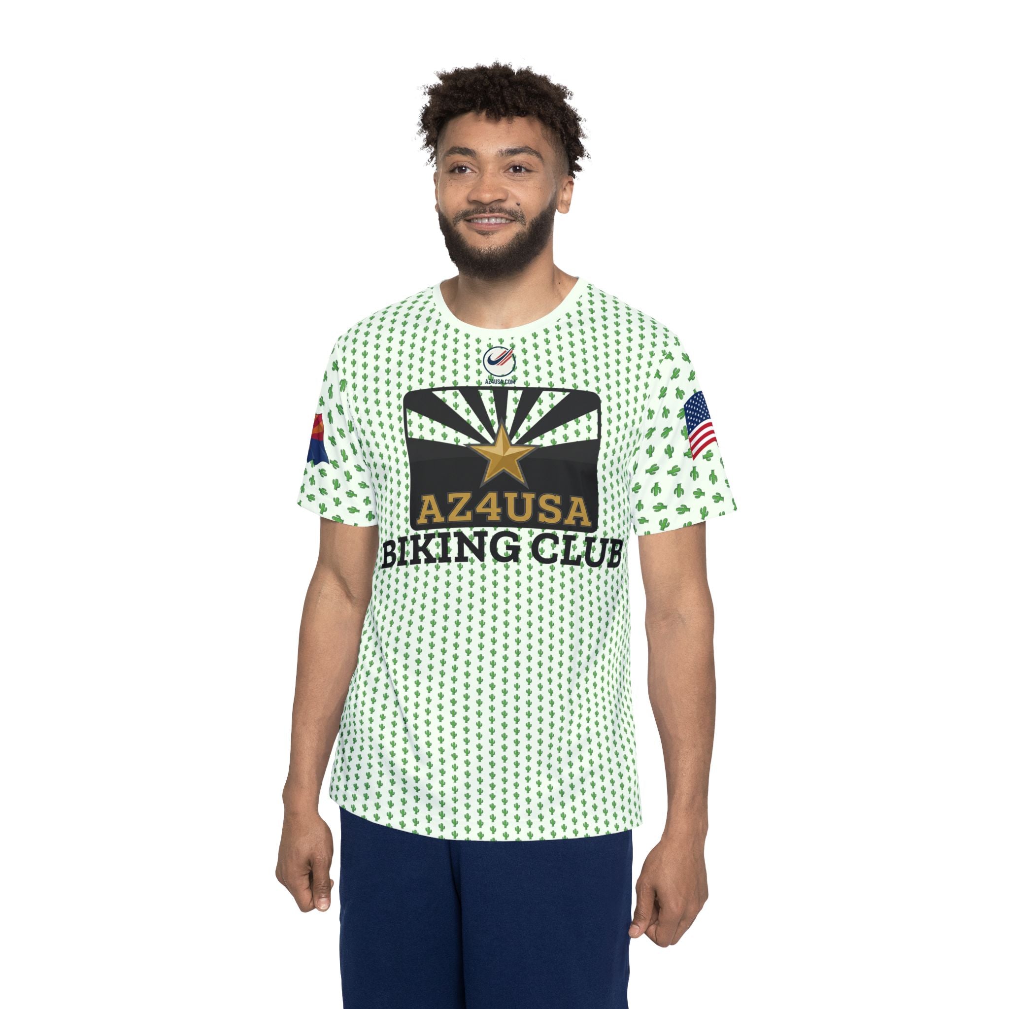 AZ4USA Biking Club Saguaro 🌵 Men's Sports Jersey (AOP)