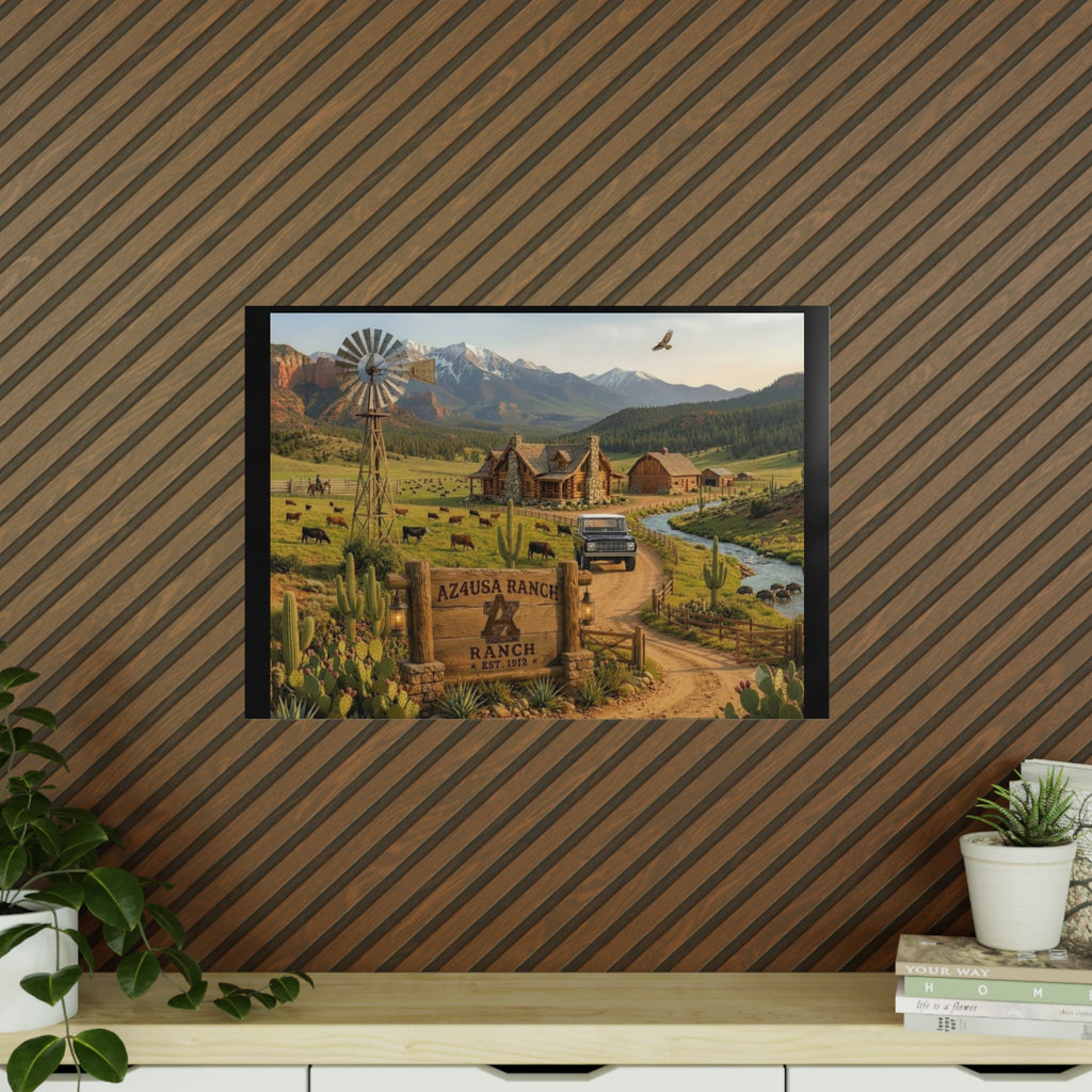 Azusa Ranch Photopaper Poster — Rustic Western Landscape Wall Art