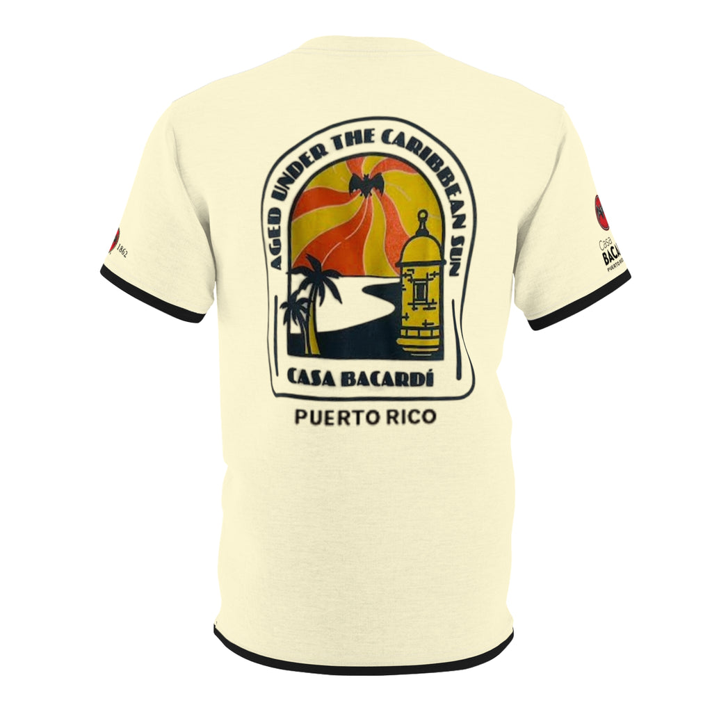 Bacardi Logo Ringer Tee — Cream Cut & Sew T-Shirt