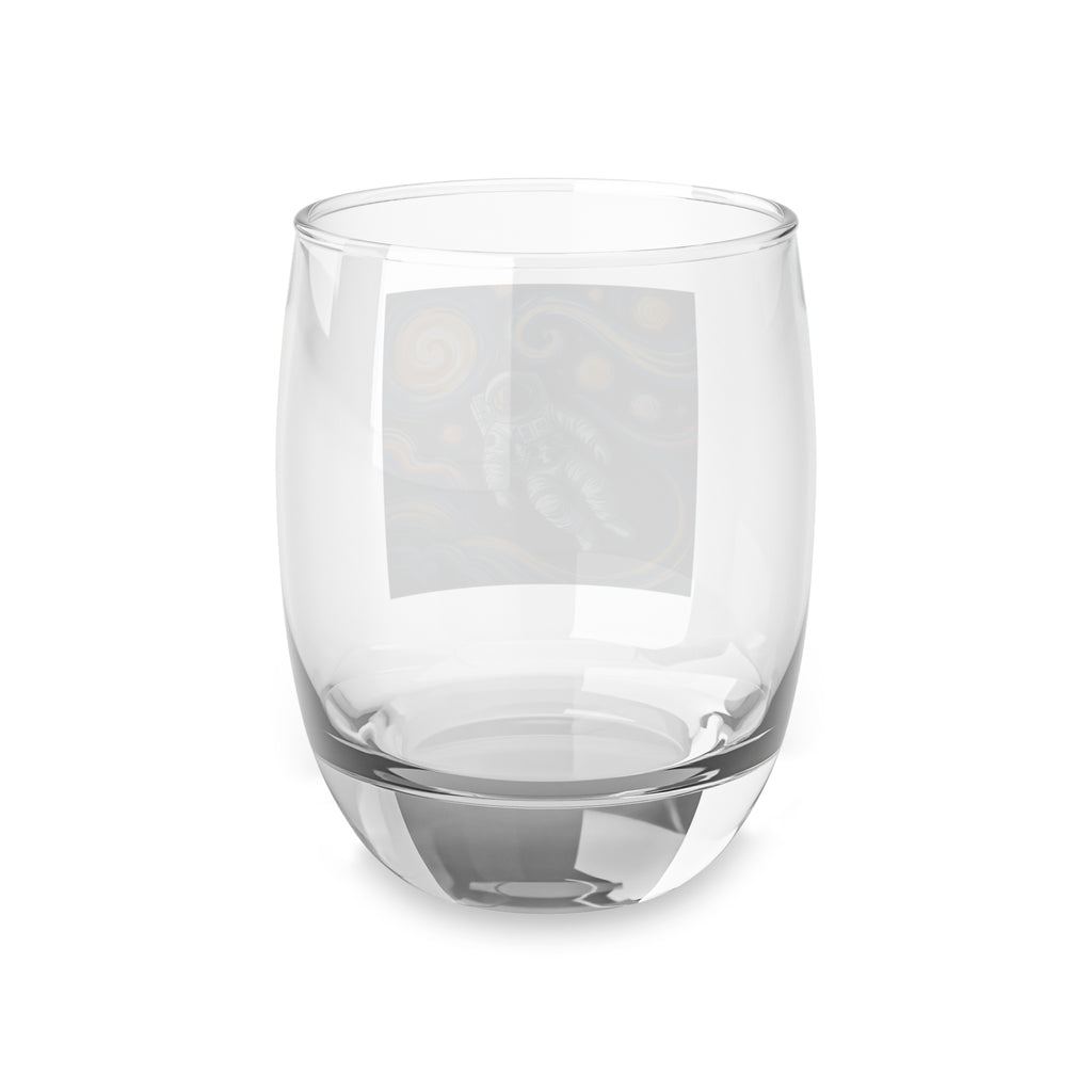 Astronaut Starry Night Whiskey Glass — Space Art Old Fashioned Glass