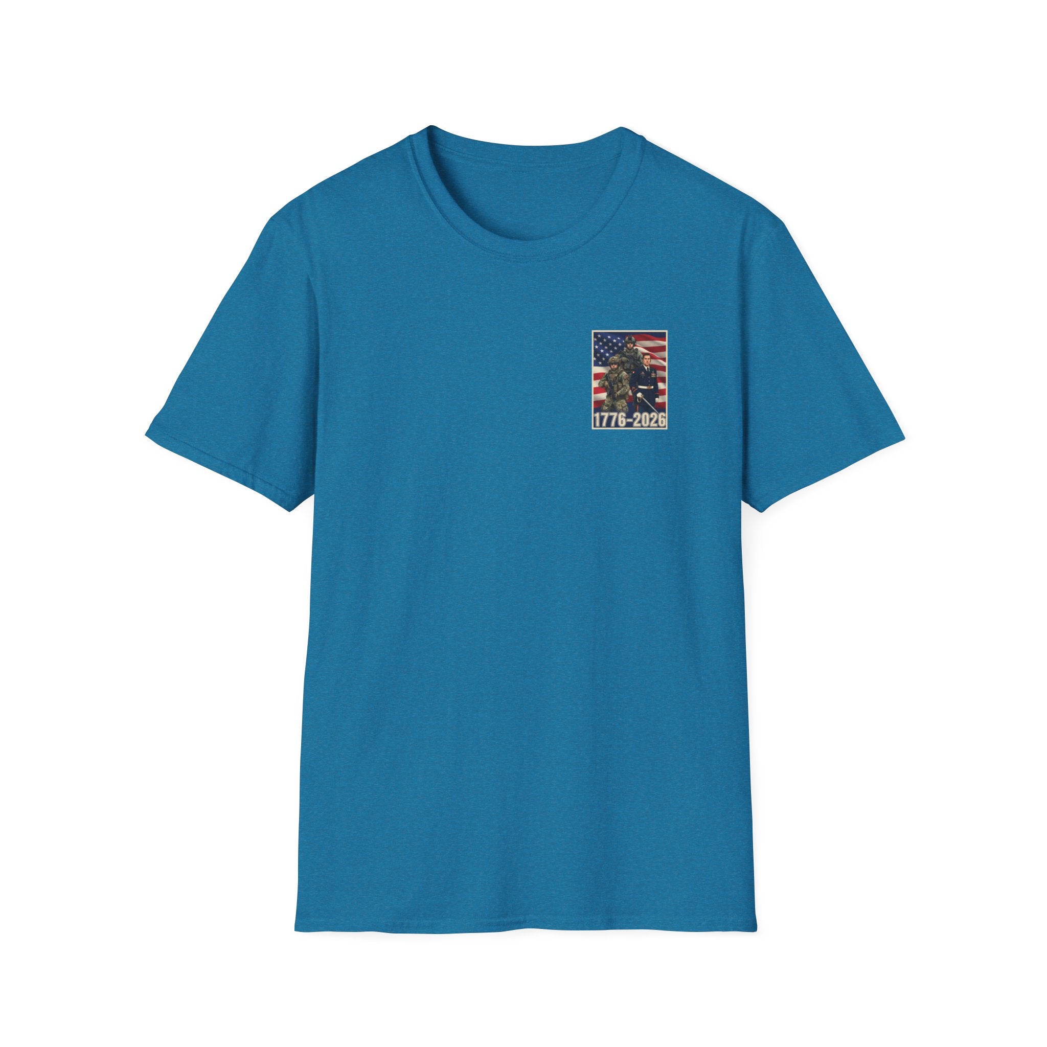 Patriotic Eagle 250 YEARS T-Shirt — "God Bless America" Born Free USA Tee