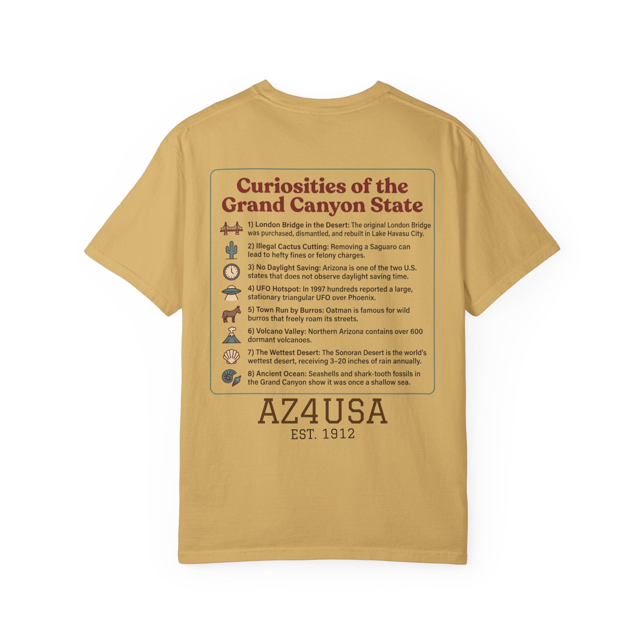 Arizona Pride T-Shirt — Grand Canyon State Facts Graphic Tee