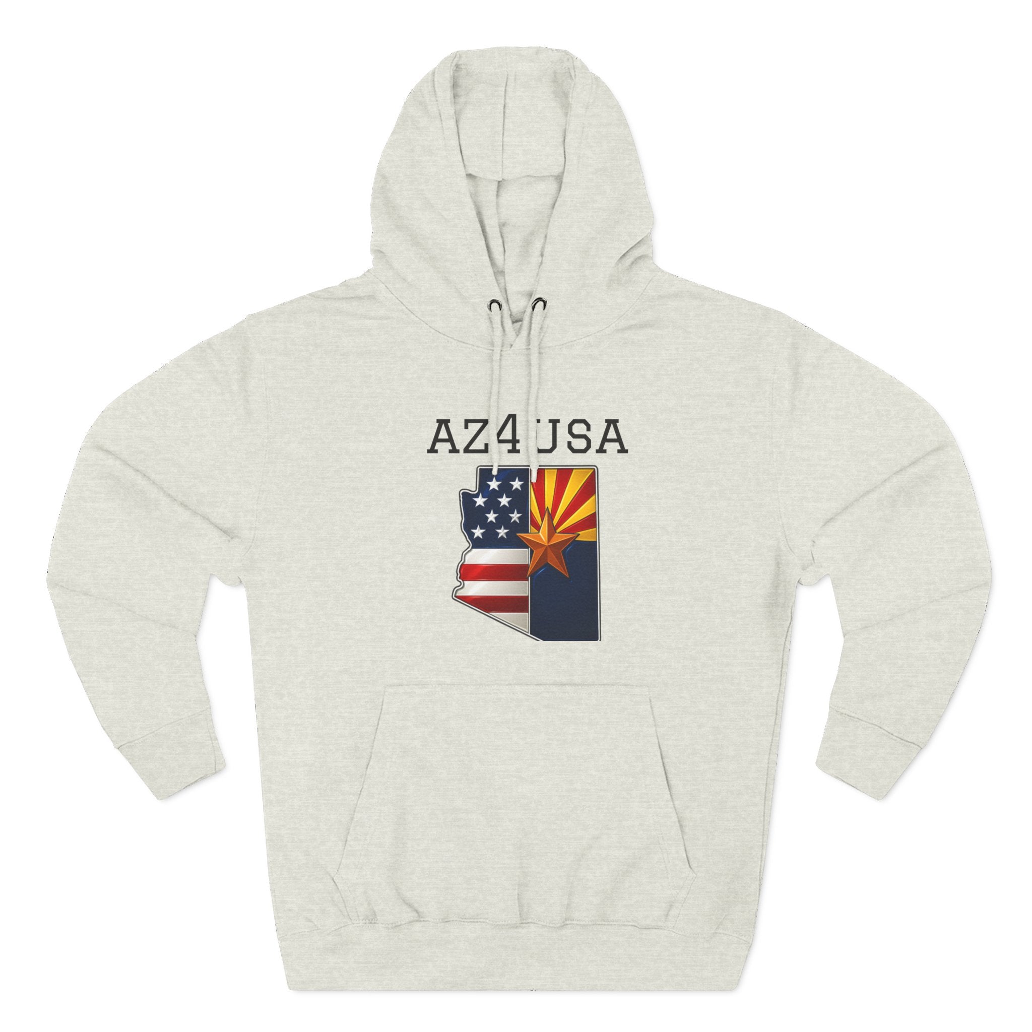 Arizona Pride Fleece Hoodie, Cozy Sweatshirt, Travel Gift, Patriot Apparel, American Southwest Style