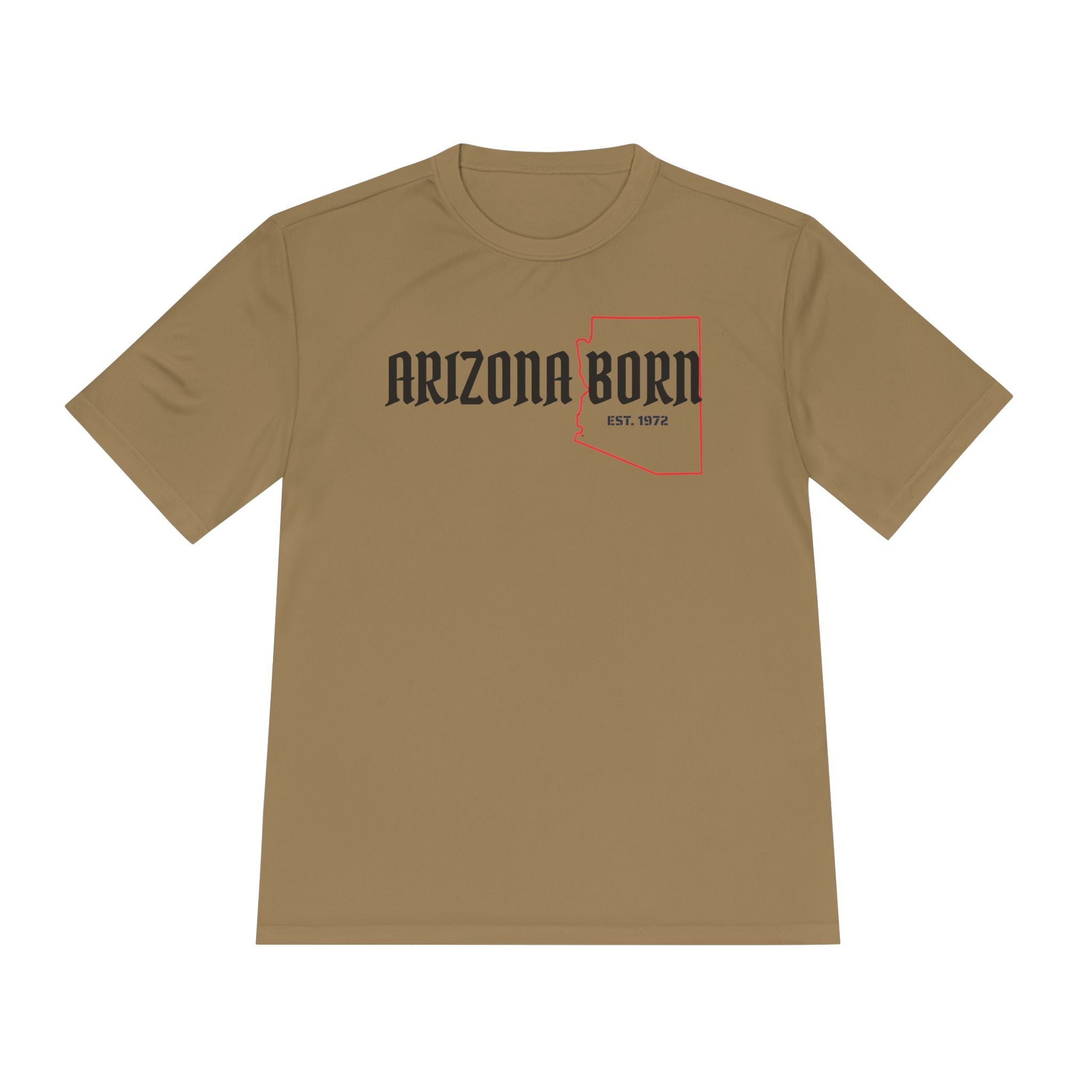 Arizona Born Tee — State Outline & Retro Flag Graphic Moisture-Wicking Shirt