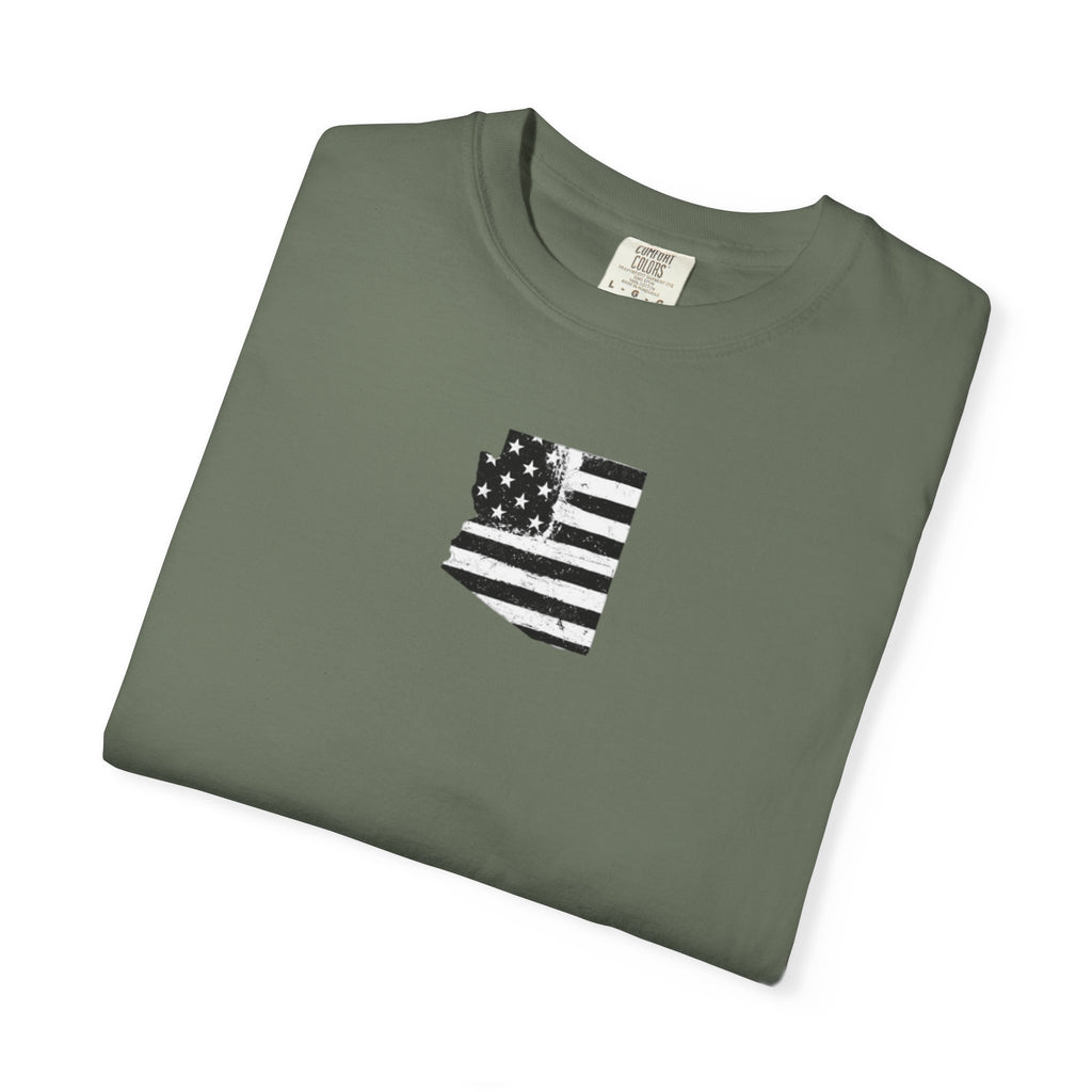 Arizona Flag Tee - Born in America, American Pride Shirt, Unisex Graphic T-Shirt, Arizona Themed Apparel, Patriotic Gift